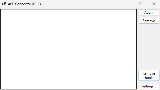ACC Connector remove hook state